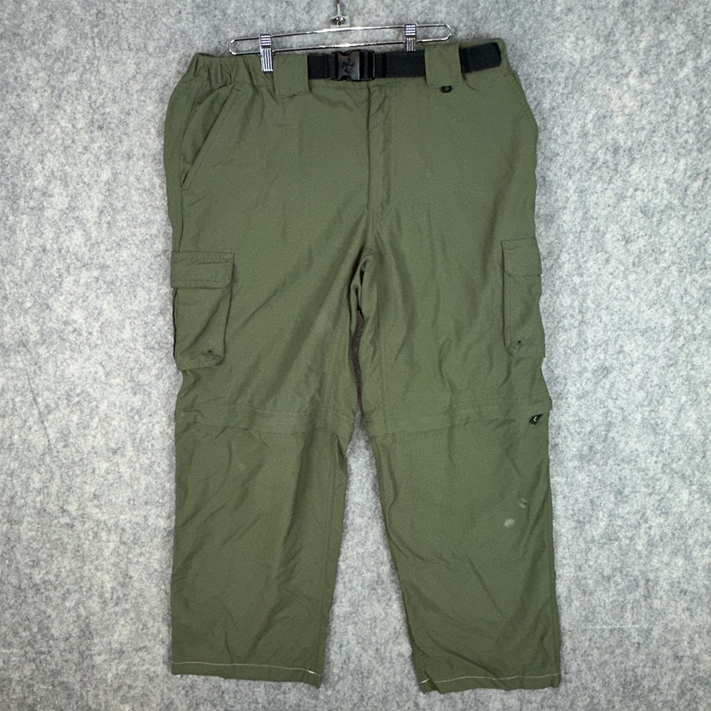 Boy Scouts Of America Pants Men M 34x28 Green Switchback Convertible Cargo Stain